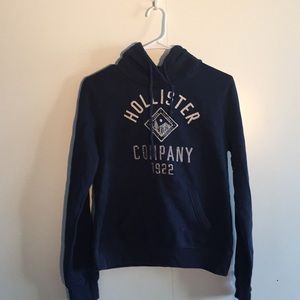Hollister Navy Graphic Hoodie